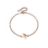 Bold Alphabet Letter Initial Charm Bracelet in Rose Gold Tone